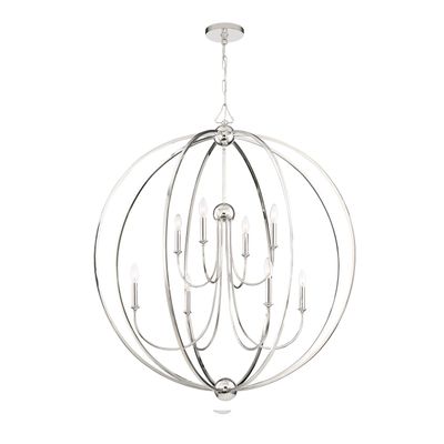 Libby Langdon Sylvan 8 Light Polished Nickel Chandelier 40