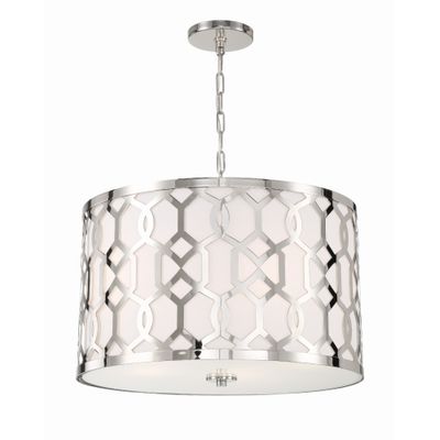 Libby Langdon Jennings 5 Light Polished Nickel Chandelier