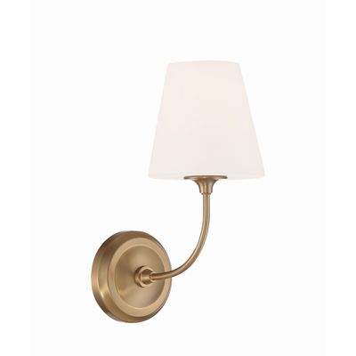Libby Langdon Sylvan 1 Light Vibrant Gold Sconce Glass Shade 6