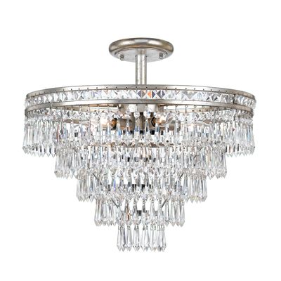 【破格値下げ】 Crystal Cut Hand Light 7 Mercer English Flush Semi Bronze 蛍光灯・電球