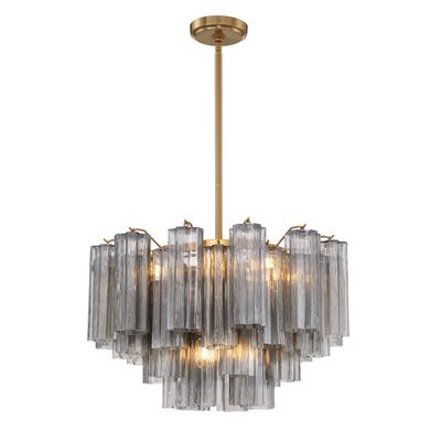 Addis 9 Light Aged Brass Chandelier 22