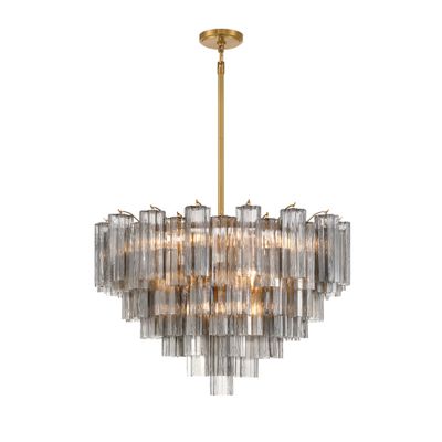 Addis 16 Light Aged Brass Chandelier 32