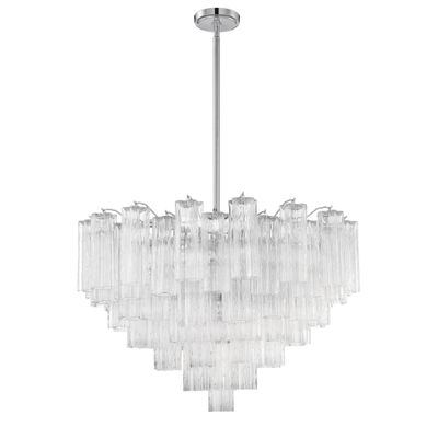 Addis 16 Light Polished Chrome Chandelier Tronchi Glass Clear 32