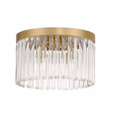 Emory 4 Light Modern Gold Flush Mount Clear Glass 15