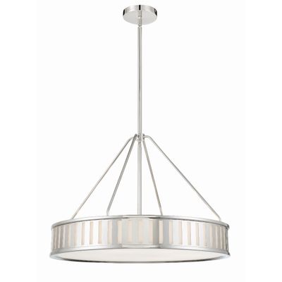 Crystorama KEN 8306 PN Kendal 6 Light Polished Nickel Pendant