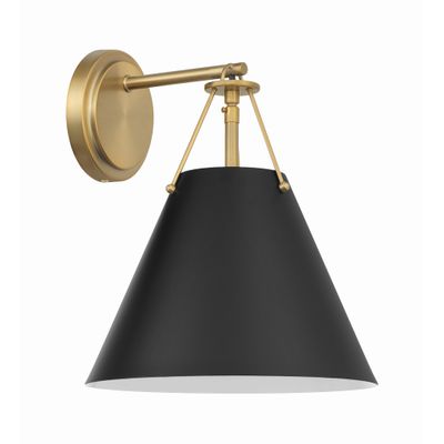 Xavier 1 Light Vibrant Gold Sconce Steel Shade 10