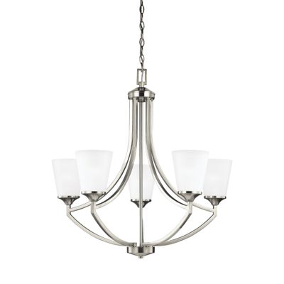 女性に人気！ Hanford Five Light Chandelier Transitional 27.625 シャンデリア