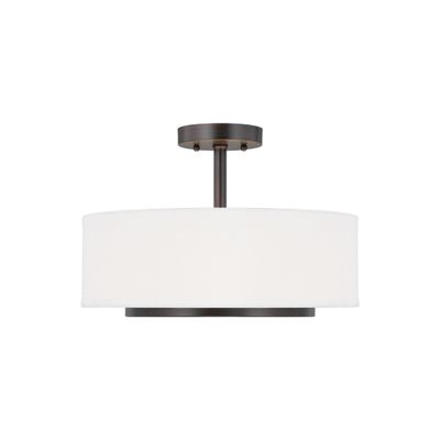Nance Two Light Semi-Flush Convertible Pendant Transitional Ceiling Fixture 12