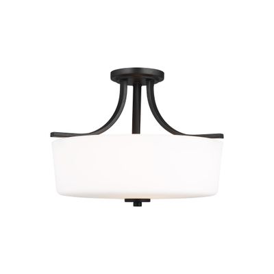 Kemal Three Light Semi-Flush Mount Transitional Ceiling