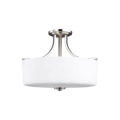 Nickel semi flush ceiling lights cheap