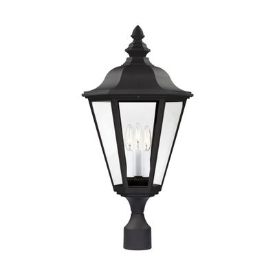トップス LGB PASSIONATE BIRD/HSC BLACK Brentwood Three Light Outdoor Post Lantern Traditional