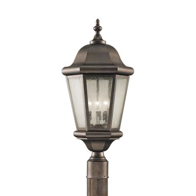 Martinsville Three Light Outdoor Post Lantern Traditional