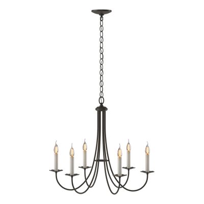 Simple Sweep 6 Arm Chandelier 6-Light in Dark Smoke