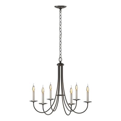 Simple Sweep 6 Arm Chandelier 6-Light in Oil Rubbed Bronze