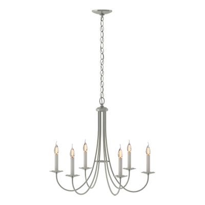 Simple Sweep 6 Arm Chandelier 6-Light in Sterling