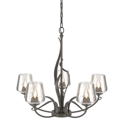 サイン入り Novelbright 『Chandelier』 Z-Lite 426-5-BN Willow 5 Light 25.25 inch Brushed Nickel