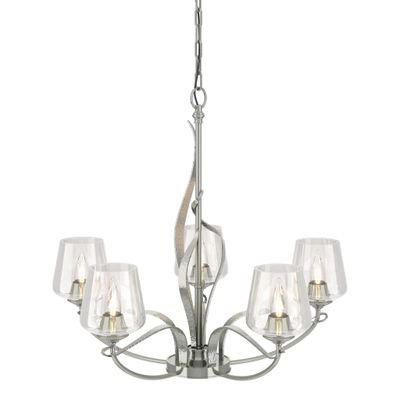 レビュー高評価商品 Arm 5 Flora Chandelier Smoke Dark in (ZM) Glass Clear 5-Light ダイエット食品