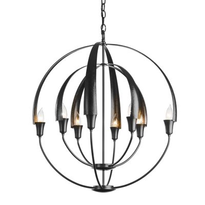 Double Cirque Chandelier 8-Light in Black