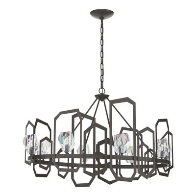 Gatsby Chandelier 8-Light Crystal in Dark Smoke