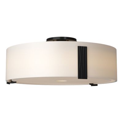Impressions Large Semi-Flush 3-Light Opal Glass (GG) in Black