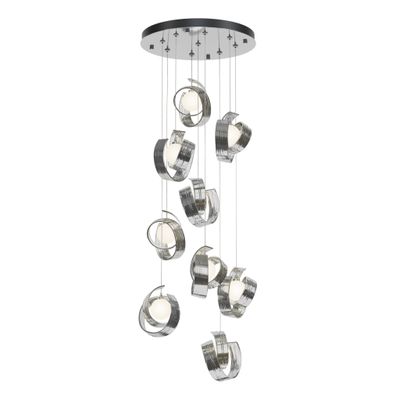 Riza 9-Light Pendant 9-Light Opal Glass (GG) in Modern Brass