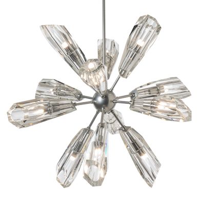 Luma 12-Light Starburst Pendant 12-Light Crystal in Sterling