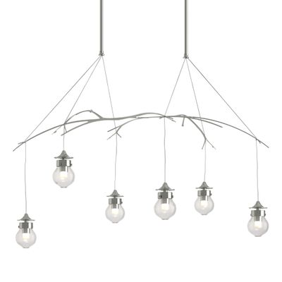 超特価セール開催！！ Kiwi Smoke Dark in (ZM) Glass Clear 6-Light Pendant コレクション
