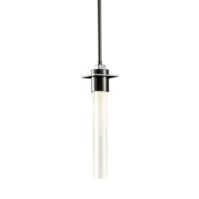 Airis Small Mini Pendant 1-Light Seeded Clear Glass (II) in Dark Smoke