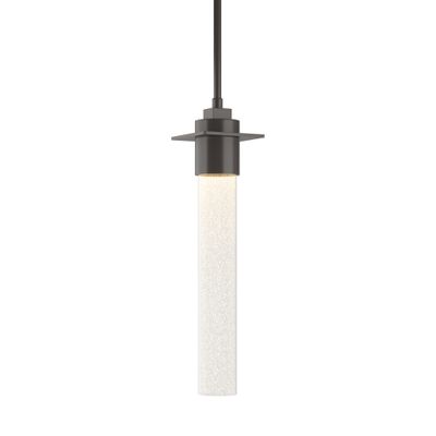 Airis Small Mini Pendant 1-Light Seeded Clear Glass (II) in Oil Rubbed Bronze