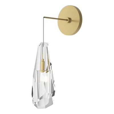 Luma Low Voltage Sconce 1-Light Crystal (CR) in Modern Brass