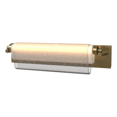 Draped Glass LED Bath Bar LED Seeded Glass with Opal Diffuser (ZS) in Modern Brass