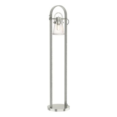 Erlenmeyer Floor Lamp 1-Light Clear Glass (ZM) in Sterling - On Base