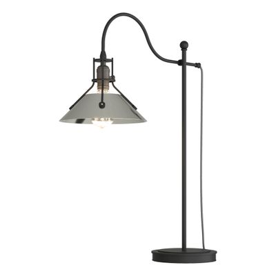 Henry Table Lamp 1-Light Sterling Accent in Black - Dimmer on Socket