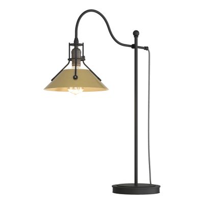 Henry Table Lamp 1-Light Modern Brass Accent in Black - Dimmer on Socket