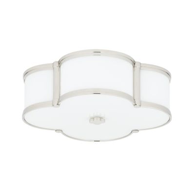 Chandler 3-Light Flush Mount in Polished Nickel 16.75L x 16.75W x 5.5H