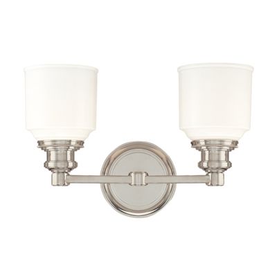 Windham 2-Light Bath and Vanity in Polished Nickel 14.25L x 14.25W x 9.75H