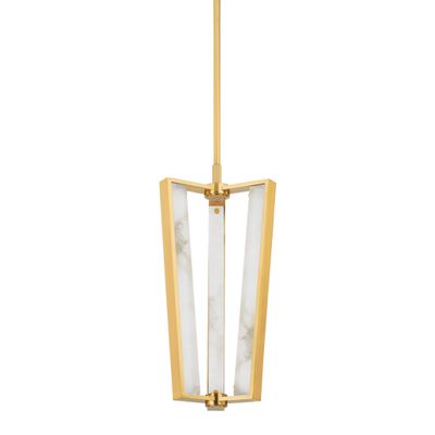 Edgemere 3-Light Pendant in Aged Brass 11L x 11W x 22.5H