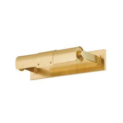 Oneonta 1-Light Picture Light in Aged Brass 15.25L x 15.25W x 3.5H