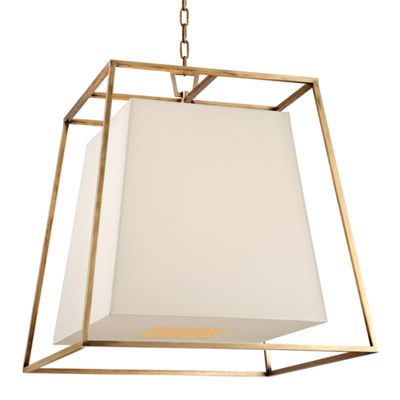 Kyle 6-Light Chandelier in Aged Brass 24L x 24W x 26H
