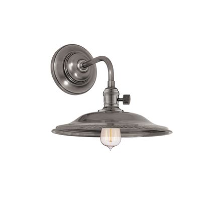 Heirloom 1-Light Wall Sconce in Historic Nickel 10L x 10W x 8.5H