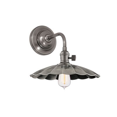 Heirloom 1-Light Wall Sconce in Historic Nickel 10L x 10W x 8.5H