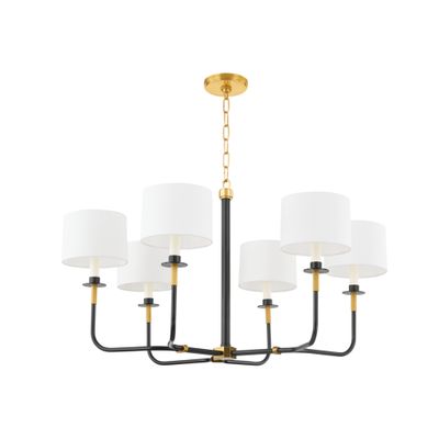 Paramus 6-Light Chandelier in Aged Old Bronze 36L x 36W x 20H