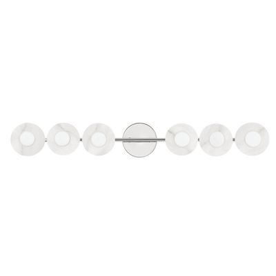 Elmont 6-Light Bath and Vanity in Polished Nickel 4.75L x 4.75W x 34.25H