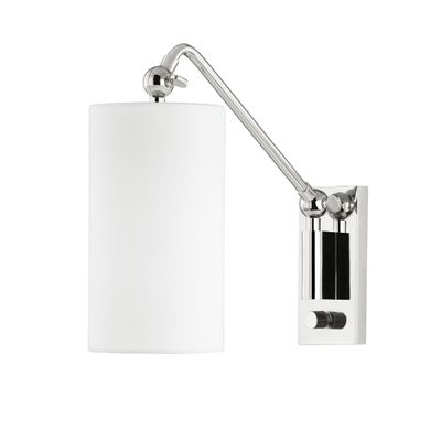 Wayne 1-Light Wall Sconce in Polished Nickel 4.5L x 4.5W x 11.5H