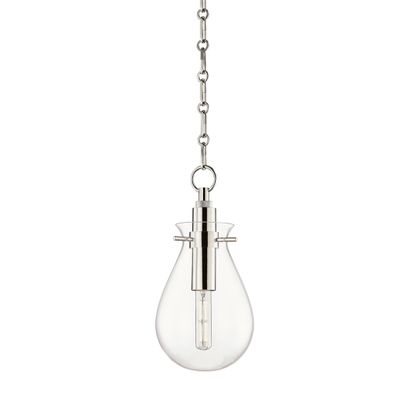 what we want KUMIKOSHADE TYPE1 ウォルナット Ivy 1-Light Pendant in Polished Nickel by Becki Owens 7.5L x