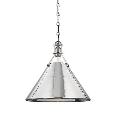 全ての Metal No. 2 1-Light Pendant in Polished Nickel by Mark D タイヤ・ホイール