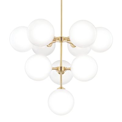 Ashleigh 10-Light Chandelier in Aged Brass 29.75L x 29.75W x 25H