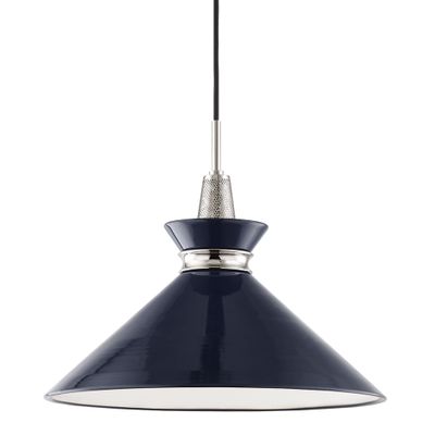 Kiki 1-Light Pendant in Aged Brass/Pink 18L x 18W x 15.25H