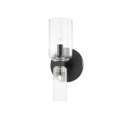 Tabitha 2-Light Bath and Vanity in Soft Black 4.75L x 4.75W x 10.25H