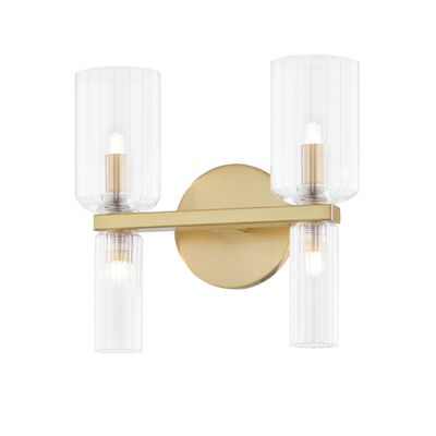 Tabitha 4-Light Bath and Vanity in Aged Brass 5L x 10.75W x 10.25H